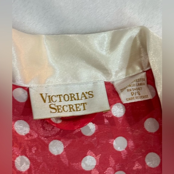 Silky Dotted Victorias Secret 90s Vintage Robe - Picture 6 of 10